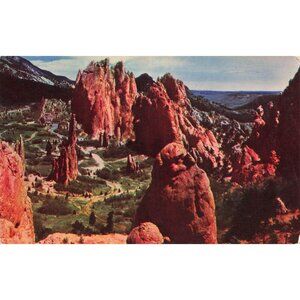 Postcard Garden of the Gods Colorado Vintage Chrome Unposted 1939-1970s